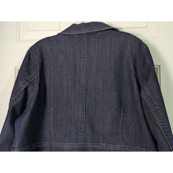 Venezia Denim Blazer Jacket Womens Plus 18 20 Blue Dark Wash Embroidered Pockets - Picture 7 of 9